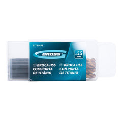 Broca Aço Rápido Nitreto Titânio 5,5mm 10pcs Profissional Metal Gross Golden Tip