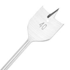 Broca Chata 40mm 150mm Aço 45 Haste Hexagonal MTX 704329 Para Madeira