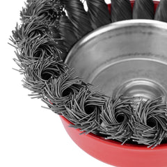 Escova Tipo Copo Aço Carbono Torcida M14 100mm 0,5mm 8500rpm MTX 746289 Máxima Eficiência