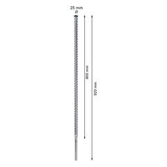 Broca Para Concreto Bosch Expert Sds Max-8X Ø25X800X920mm