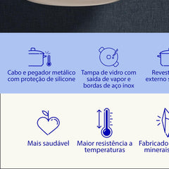 Panela Tramontina Tunis 16 Cm 1,3 L Antiaderente Cerâmica Indução Alumínio Rosa Trufado 2,5 Mm