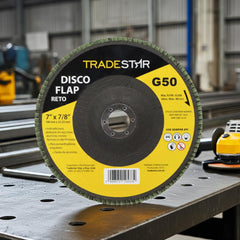 Disco Flap 180 mm G50 Fibra Reto Aço Tradestar