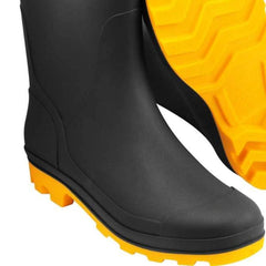 Bota pvc 40 cano médio c/ forro preta/amarela ca36103Plus
