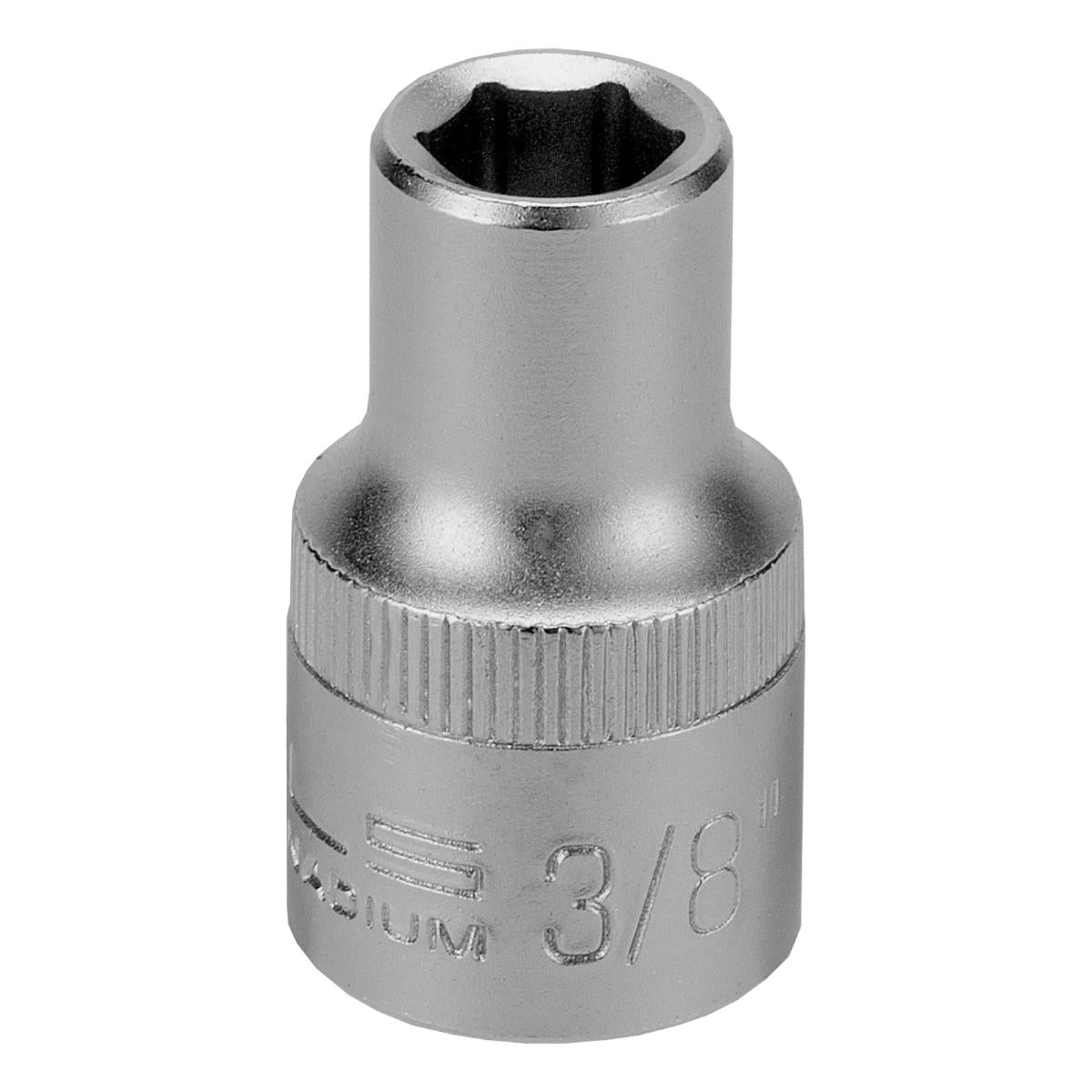 Soquete Sextavado Encaixe 1/2'' Cromo Vanádio 12mm Com Clips Plástico 3/8'' 200 Peças Stels 1384555