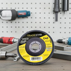 Disco Flap 115  mm G40 Fibra Cônico Aço Tradestar