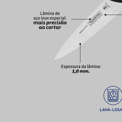 Faca Para Legumes E Frutas Tramontina Solutta Lâmina Aço Inox 4 Polegadas Cabo Policarbonato