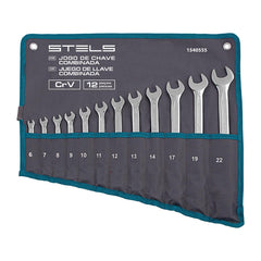 Jogo de Chave Combinada Cromo Vanádio 6-22mm 12 Peças Stels Alta Resistência