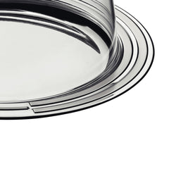 Porta Queijo Tramontina Ciclo Em Aço Inox 20 cm Com Tampa Poliestireno De Alta Resistência Elegante