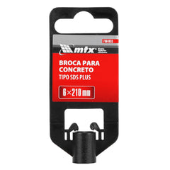 Broca Concreto SDS Plus 6x210mm Ponta Cruz Uso Profissional MTX 1PC