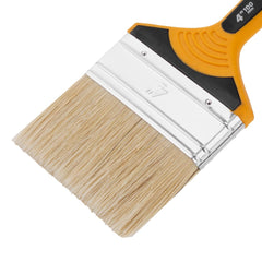 Trincha Pincel 4'' Verniz Cerdas Brancas Cabo 2 Componentes MTX Profissional