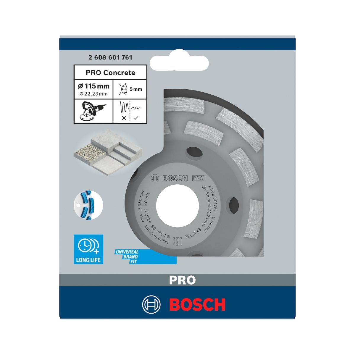 Prato Diamantado Bosch Pro Concrete Segmentado 115X22,23mm