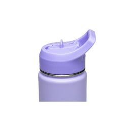 Garrafa Térmica Tramontina 650 Ml Aço Revestido Lilás Com Canudo E Parede Dupla