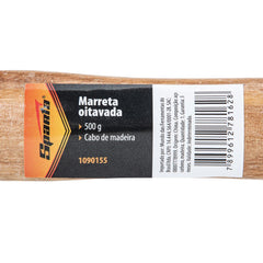 Marreta Oitavada Cabo Madeira 500g Sparta 1090155 Aço 45 HRC 40-50