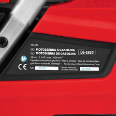 Motosserra Gasolina 58cm DS-5820 MTX 3.2HP Corrente Oregon 45cm Partida Facilitado