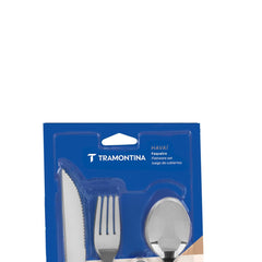 Faqueiro Tramontina Havaí 24 Peças Aço Inox Com Facas Para Churrasco Brilho