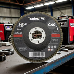 Disco Flap 115 mm G40 Fibra Reto Aço Tradestar