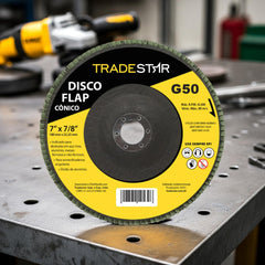Disco Flap 180 mm G50 Fibra Conico Aço Tradestar