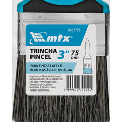 Trincha 3'' Para Tintas Látex E Acrílicas Cerdas Mistas Cabo 2 Componentes MTX