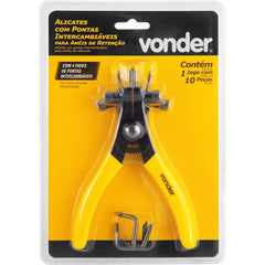 Jogo Alicate Para Aneis Ponta Intercambiavel Com 2Pcs Vonder 0,8mm 1,0mm 1,2mm 1,4mm 10 Peças