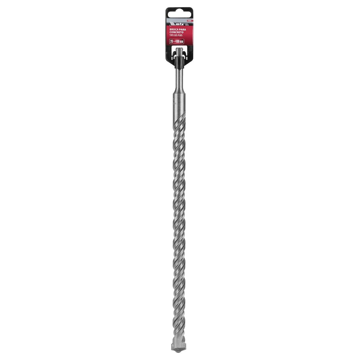 Broca Concreto SDS Plus 20x400mm 1PC MTX Liga Carboneto VK8 80-90HRC