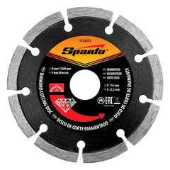 Disco de Corte Diamantado Segmentado 115 X 22,2mm Corte a Seco Sparta 7310555