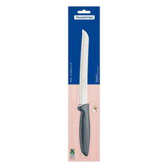 Faca Para Pão Tramontina Plenus 8 Polegadas Lâmina Aço Inox Cabo Polipropileno Cinza Resistente