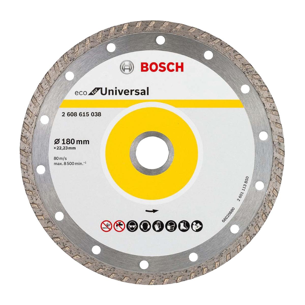 Disco Diamantado Turbo Bosch Eco Universal 180X22,23X2,6X7mm