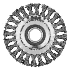 Escova Circular Para Esmerilhadeira Aço Carbono 125mm 22.2mm 0.5mm MTX 746329 Galvanizada