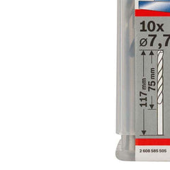 Broca Para Metal Bosch Aço Rápido Hss-G 7,7mm 10 Peças