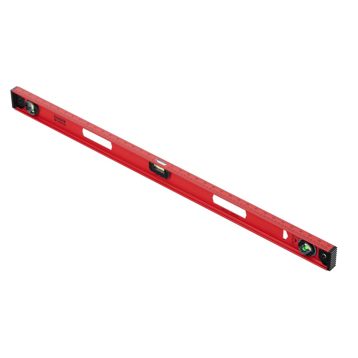 Nível Alumínio Reforçado 1000mm 3 Bolhas 40pol MTX Rail Precisão 1mm/m