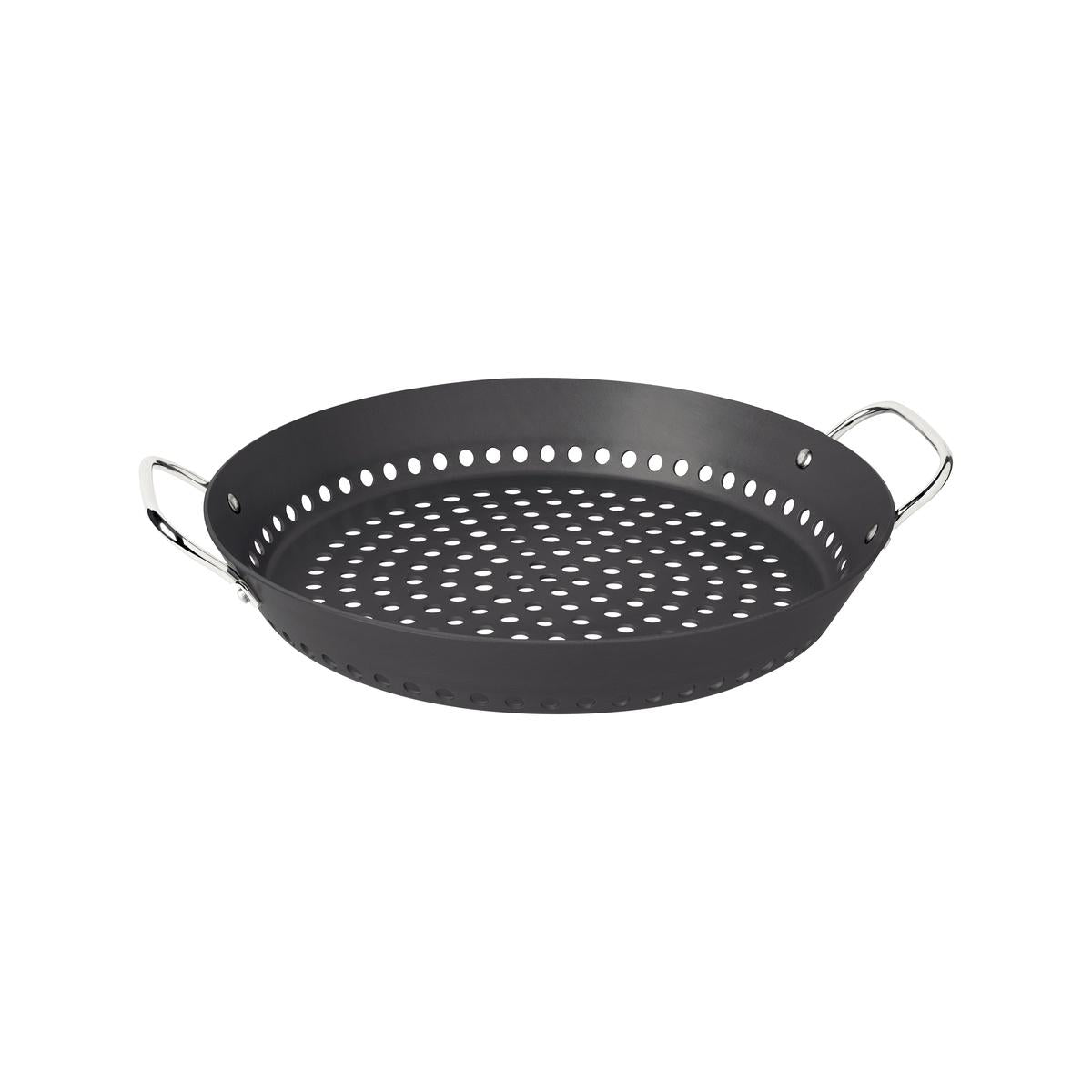 Grelha Tramontina Para Churrasco 30 Cm Alumínio Anodizado Grafite Com Cabo Em Aço Inox Resistente