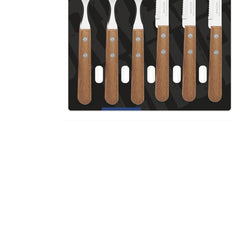 Jogo De Talheres Tramontina Churrasco 12 Peças Aço Inox E Madeira Natural Com Tratamento Térmico