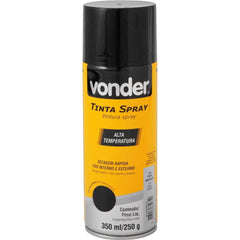 Tinta Spray Acrílica Alta Temp. Preto 350ML/250G Vonder