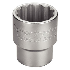 Soquete Estriado 38mm 3/4'' Aço Cromo Vanádio Tramontina PRO Durável e Resistente