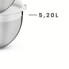 Jogo De Potes Em Aço Inox 3 Peças Com Tampa Plástica Tramontina Cucina