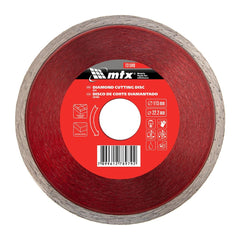 Disco de Corte Diamantado Contínuo 115x22,2mm Refrigerado MTX Profissional 731849
