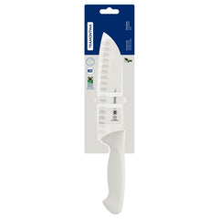 Faca Santoku Tramontina Premium 7 Polegadas Aço Inox Cabo Branco Profissional Alta Precisão