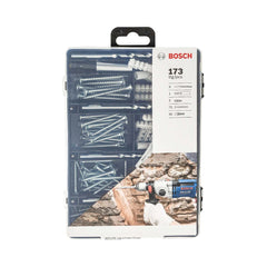 Kit Fixação Bosch C/Brocas Pontas Parafusos E Pregos 173Pçs