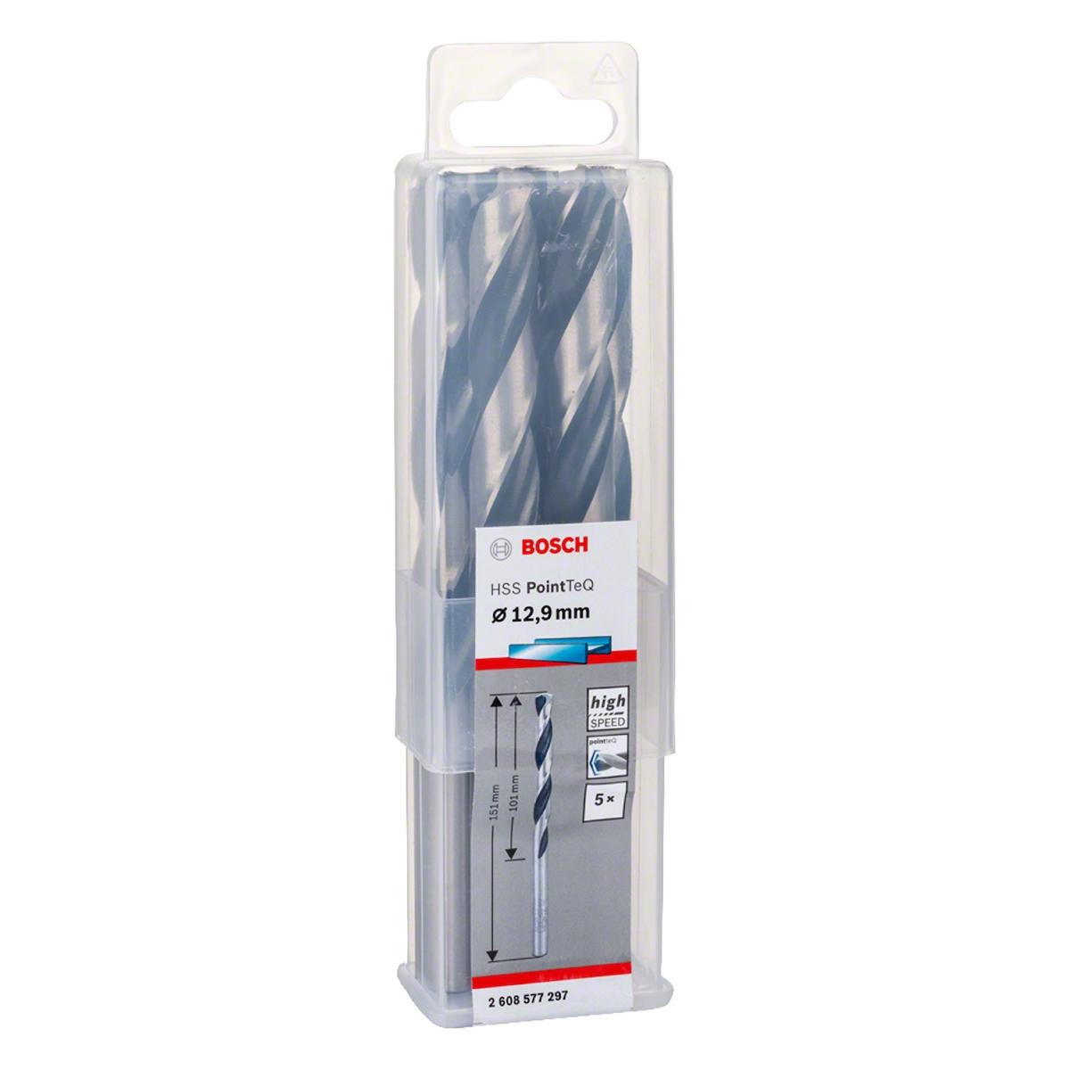 Broca Metal Bosch Aço Rápido Hss-Pointteq 12,9mm 5 Peças
