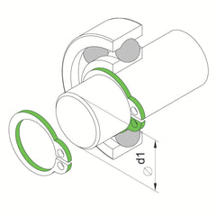 Alicate para Anéis Externo Curvo 5'' Tramontina PRO Aço Cromo Vanádio 1000V DIN 5254