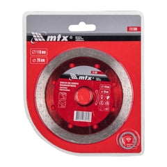 Disco de Corte Diamantado Contínuo 110x20mm para Corte Refrigerado MTX