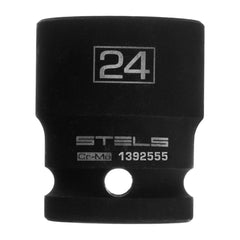 Soquete De Impacto 1/2'' 24mm Sextavado Cromo Molibdênio Stels Durável