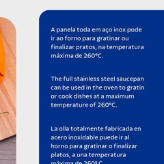 Panela Tramontina Allegra Aço Inox Fundo Triplo 16 Cm 1,5 L Indução