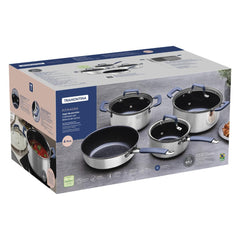Jogo De Panelas 4 Peças Tramontina Romagna Cerâmico Black Stone Inox Indução 2,9 Mm