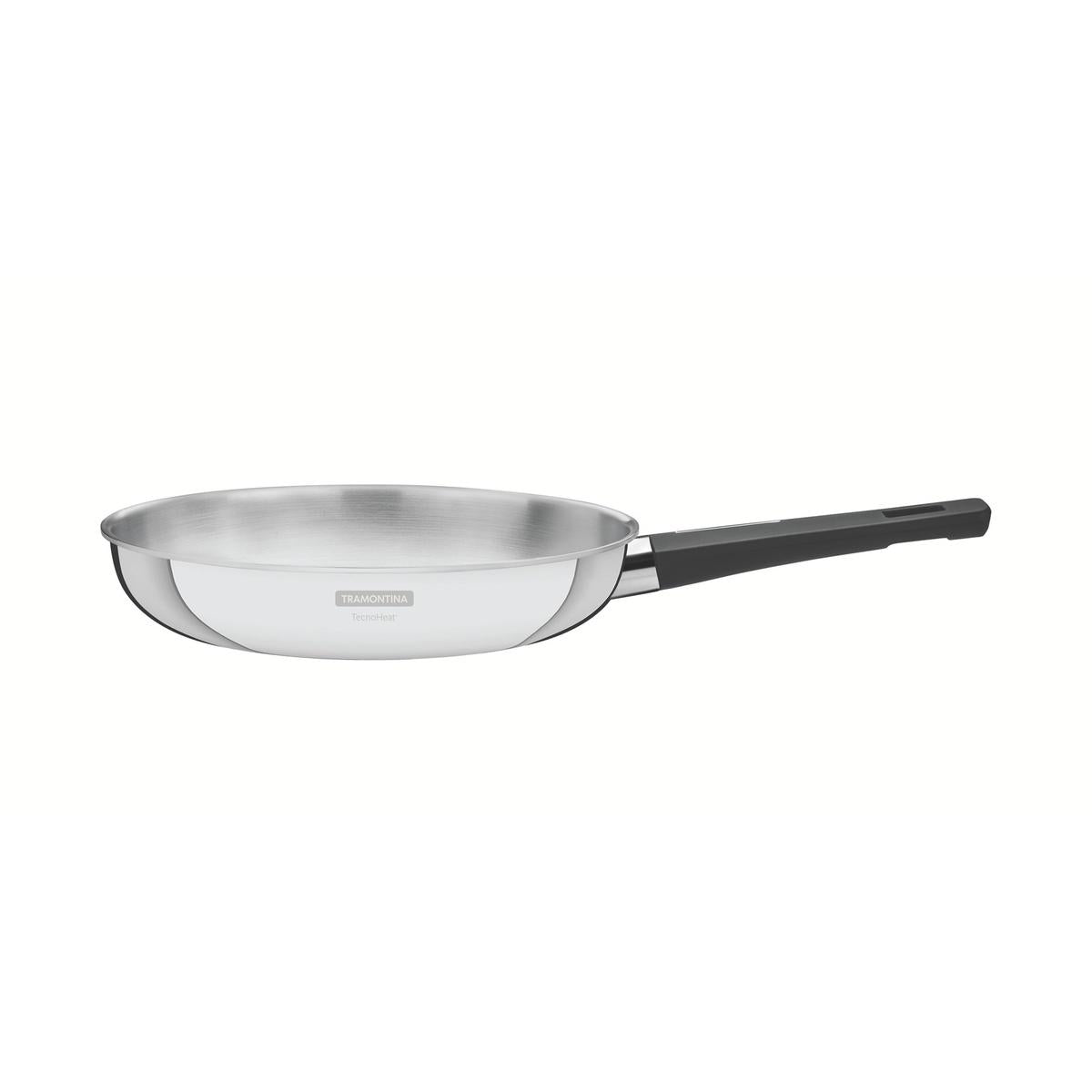 Frigideira Tramontina Grano Baquelite Aço Inox Corpo Triplo 26 cm 2,2 L Compatível Com Indução