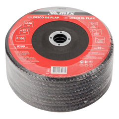 Disco de Desbaste Flap Óxido de Alumínio MTX P100 180mm x 22,2mm Desbaste e Acabamento