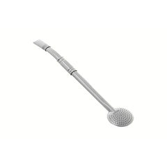 Bomba De Chimarrão Tramontina Ilex Aço Inox 23 Cm Sem Rosca Alta Resistência E Durabilidade