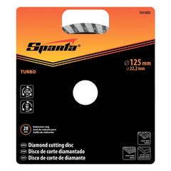 Disco de Corte Turbo Diamantado 125 x 22,2mm 6mm Sparta Cortes Precisos