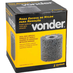 Roda Escova Remoção 100x100mm Furo 19mm 6000Rpm Nylon Vonder Pev1380 Remove Tinta e Oxidação