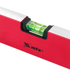 Nível Alumínio Reforçado 3 Bolhas + Espelho 400mm 16pol MTX 347049 Precisão ±0.5mm/m